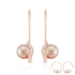 Pendientes en plata con Perla Ming púrpura (TPC)