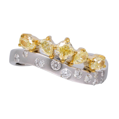 Gouden ring met gele S12 diamanten (CIRARI)