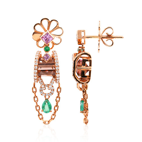 18K Brazilian Tourmaline Gold Earrings (Estée Collection)