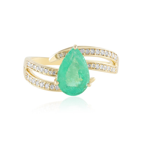 9K Muzo Colombian Emerald Gold Ring (de Melo)