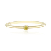 Anillo en oro con Diamante amarillo SI1