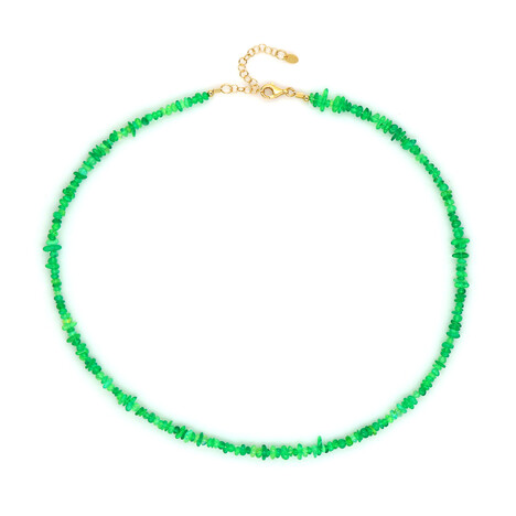 Collana in argento con Opale Verde dell'Etiopia