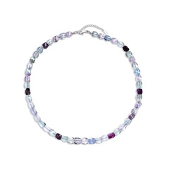 Bi Colour Fluorite Silver Necklace