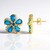 Orecchini in argento con Apatite Blu Neon