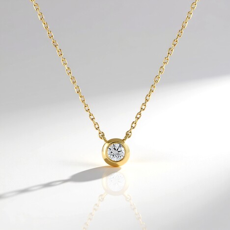 Collana in oro con Diamante I3 (H) (de Melo Gold)