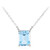 Zilveren halsketting met een hemel-blauwe topaas