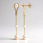 Orecchini in argento con Perla d'Acqua Dolce Bianca