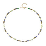 Collana in argento con Prehnite (Riya)