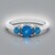 Anello in argento con Apatite Blu Neon
