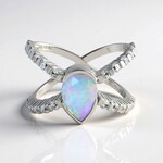 Anello in argento con Opale di Welo (de Melo Essence)