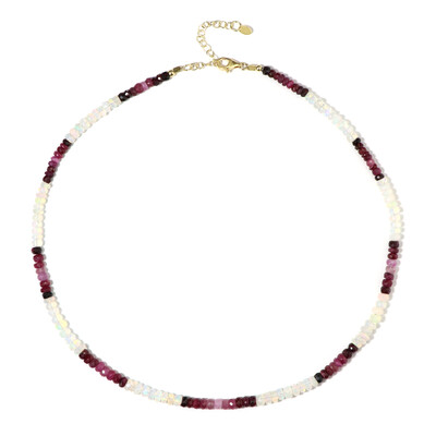 Edelstein-Silberhalskette