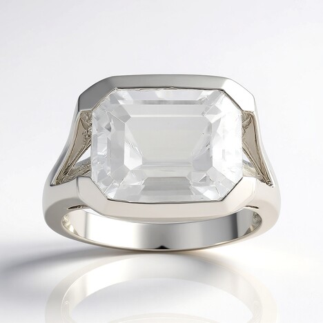 Anello in argento con Kunzite Bianca (Pallanova)