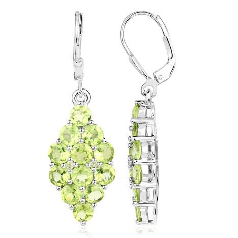 Pendientes en plata con Peridoto