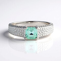Anello in argento con Smeraldo Color Paraiba