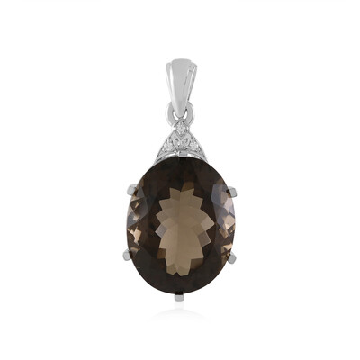 Pendentif en argent et Quartz fumé