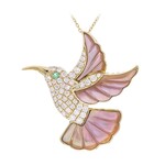 Gouden halsketting met parelmoer (CIRARI)