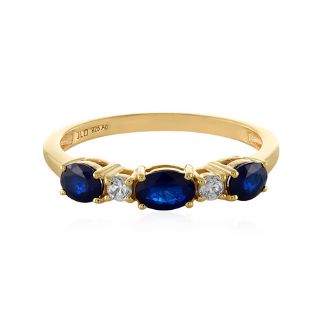 Anello in argento con Spinello Blu Royal