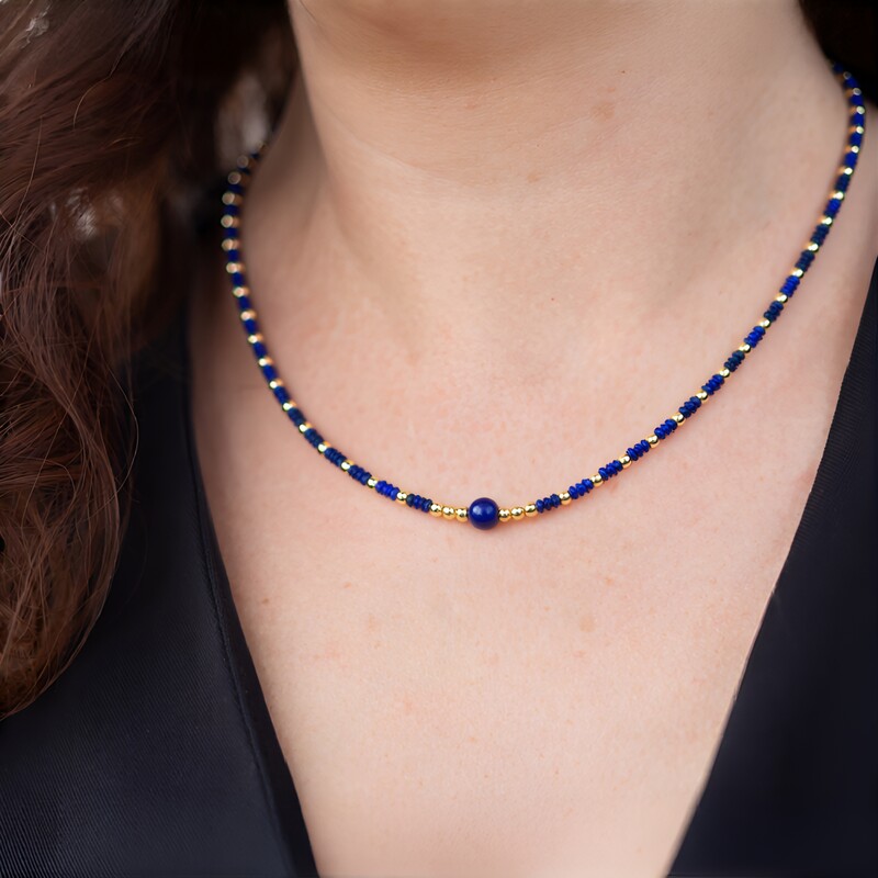 Lapis Lazuli Silver Necklace