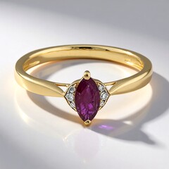 Anello in oro con Rubino Mozambico AAA