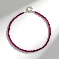 Collana in argento con Rubino Mozambico