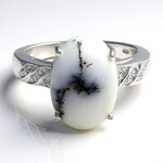 Anello in argento con Agata Dendritica