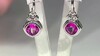 Pendientes en plata con Cuarzo rosado