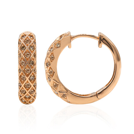 SI1 Argyle-Rose de France-Brillant-Goldohrringe (Annette)