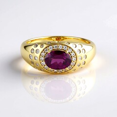 Bague en argent et Grenat Umbalite (Adela Silber)