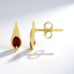 Orecchini in argento con Rubino Tanzania (de Melo Essence)