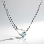 Amblygonit-Silbercollier