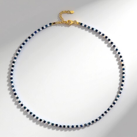 Collier en argent et Saphir bleu