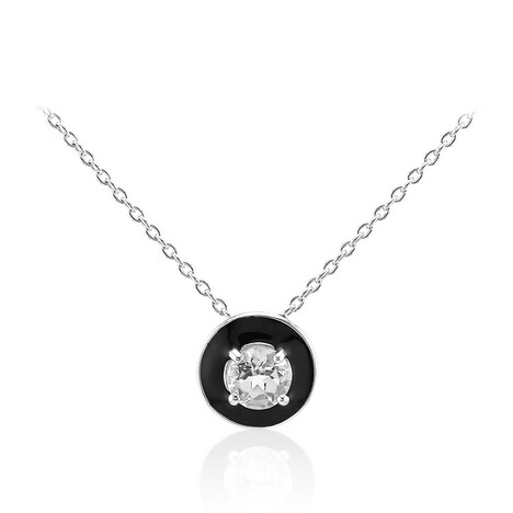 Weißer Topas-Silberhalskette