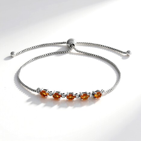 Bracciale in argento con Citrino