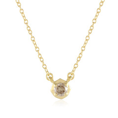 I3 Champagne Diamond Silver Necklace (de Melo)