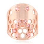 Zilveren ring met Nigeriaanse roze toermalijnen