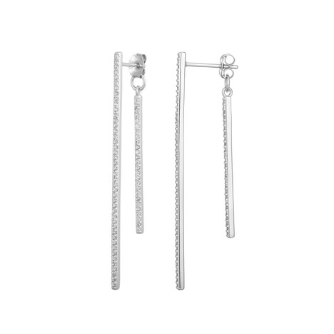 Zirkon-Silberohrringe