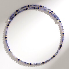 Collana rigida in acciaio con Tanzanite