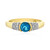 Anello in argento con Apatite Blu Neon