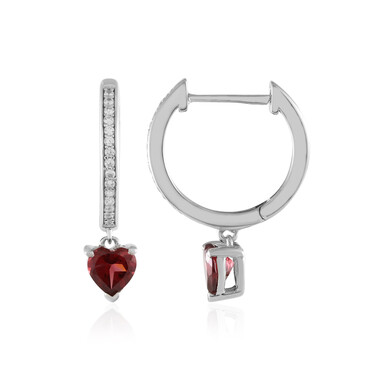Boucles d'oreilles en argent et Grenat du Mozambique