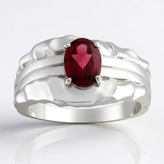 Anello in argento con Granato Roshoite (Pallanova)