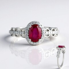 Bague en argent et Rubis de Bemainty