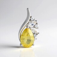 Ciondolo in argento con Fluorite Gialla