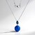 Collana in argento con Agata Blu