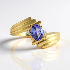 Anello in argento con Tanzanite