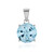 Colgante en plata con Topacio azul cielo