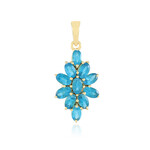 Ciondolo in argento con Apatite Blu Neon