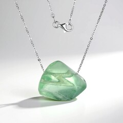 Collana in argento con Fluorite Verde