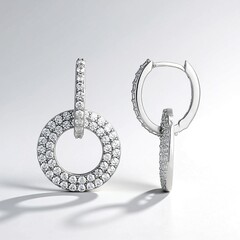 Orecchini in argento con Zircone (Adela Silber)