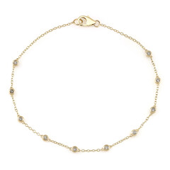 Bracciale in oro con Diamante Cioccolato I2
