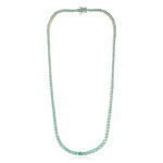 Fluoro Green Apatite Silver Necklace (Gems en Vogue)